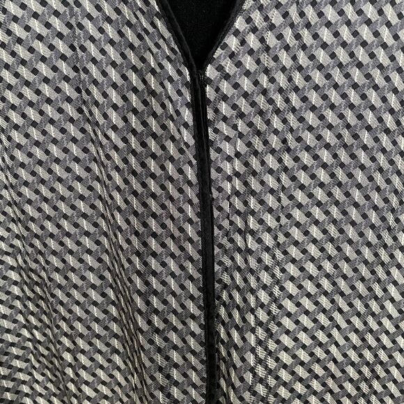 J. McLaughlin Black Cotton Modal Cardigan with snap Button Silk Front Panel - Picture 3 of 7